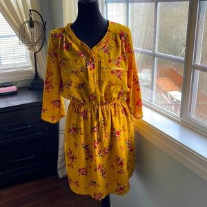 Justify Yellow Floral Dress size Large